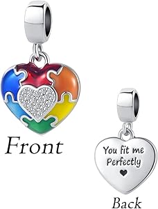 Amazon.com: MZC Jewelry Autism Awareness Heart Charm Compatible